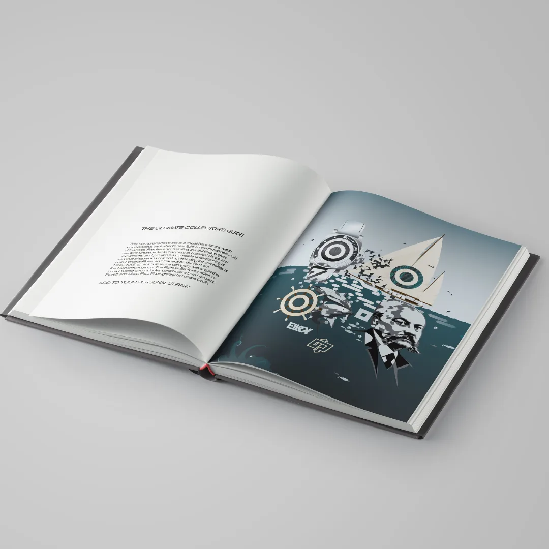 The artwork printed in the Panerai collector’s book