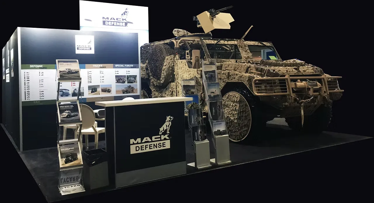 Mack Defense exhibition stand