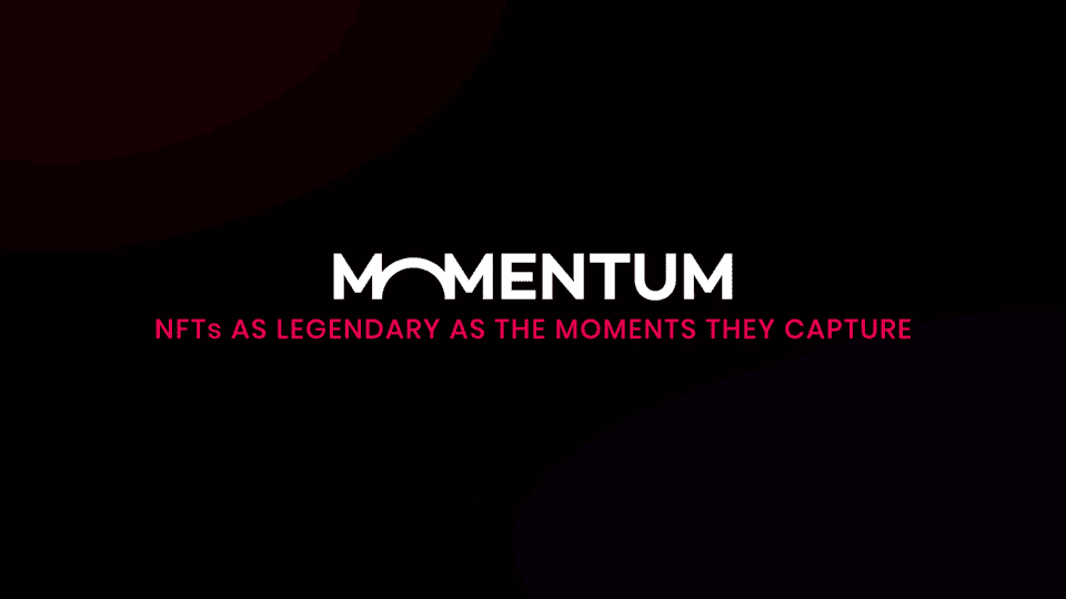 Momentum logo and tagline - NFTs as legendary as the moments they capture