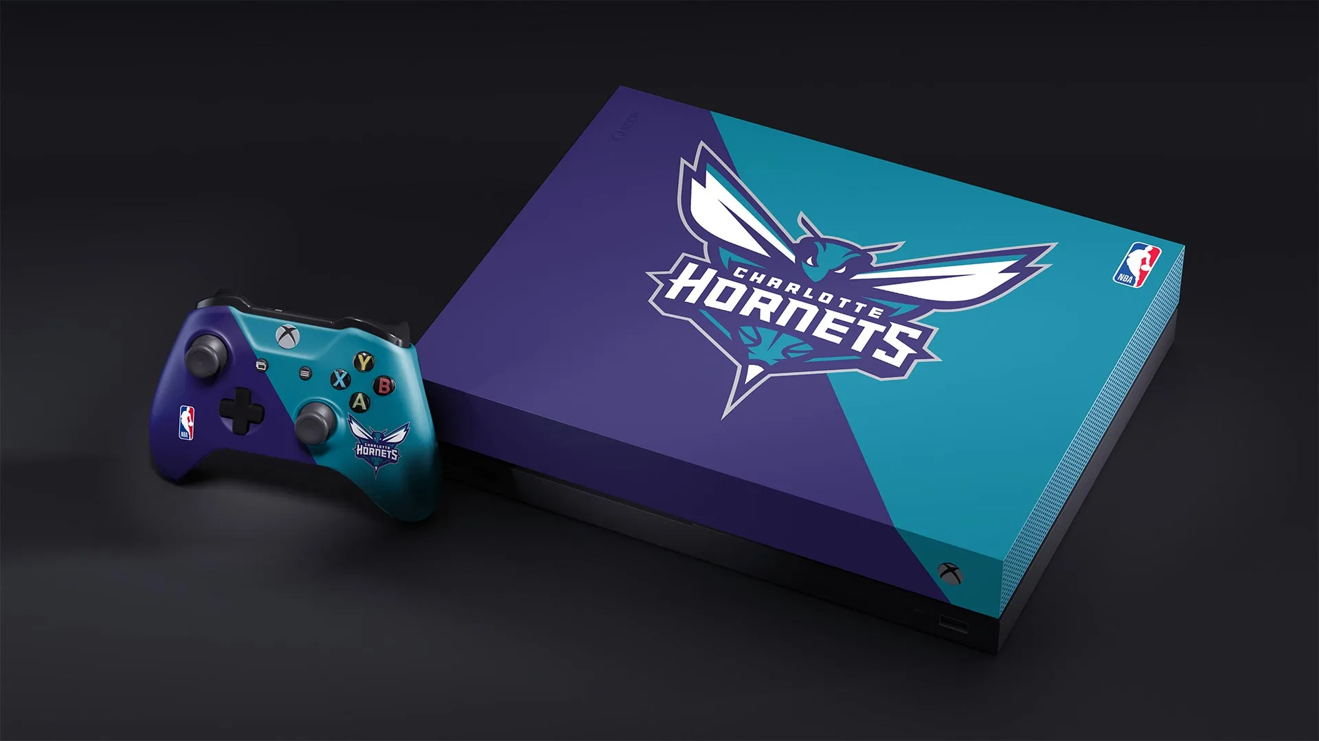 Charlotte Hornets custom Xbox One X for the NBA Paris Games 2020